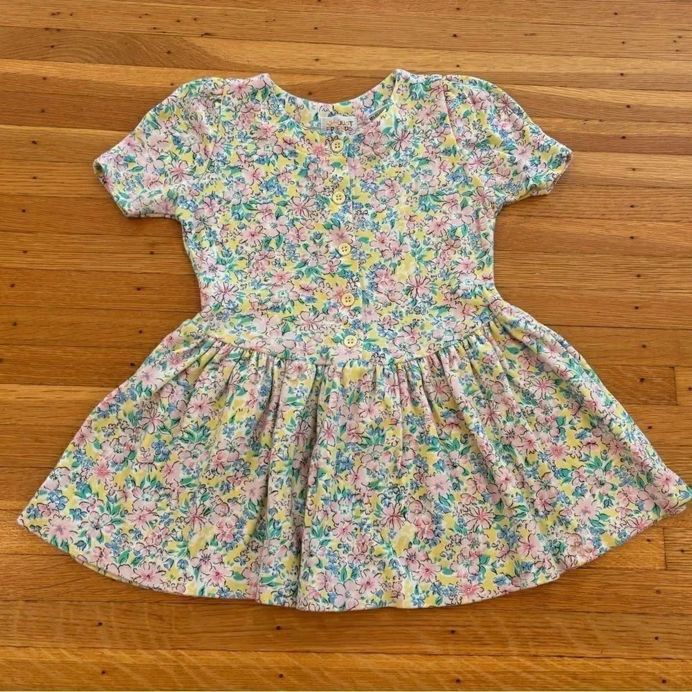 Just Friends Vintage yellow floral short sleeve dress